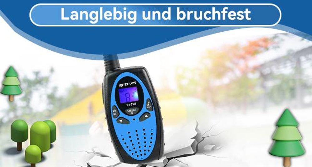Retevis RT628 Walkie Talkie, Geschenke für Kinder ab 4-12 jahre, mit Taschenlampe VOX, DCS/CTCSS, Funkgerät für Camping Familienspiel