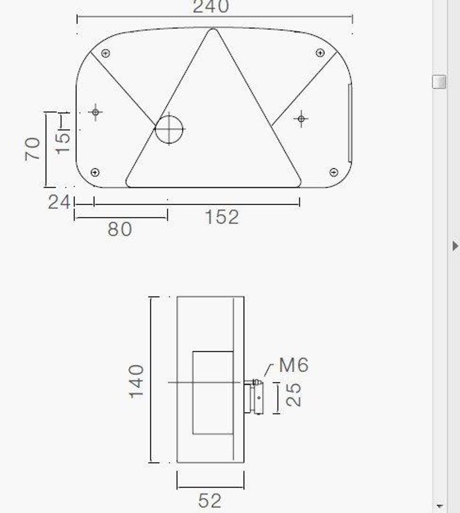 ASPÖCK Multipoint II Lichtscheibe Ersatzglas Universal 240 x 140 mm 6 Funktionen Links Rechts Anhänger E9 für Anhänger passend