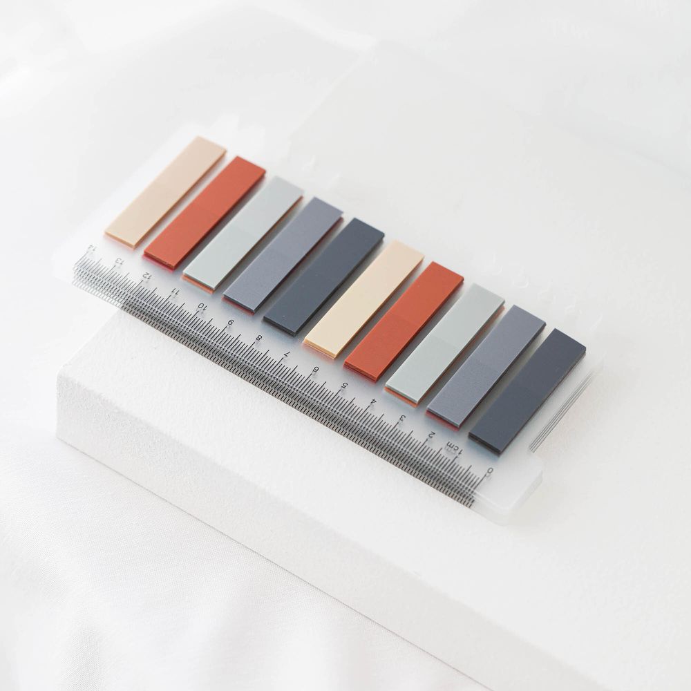 Ordinate-Coral Slate | Sticky Notes | Index Sticky Notes with Ruler | Page marker | Haftnotizen