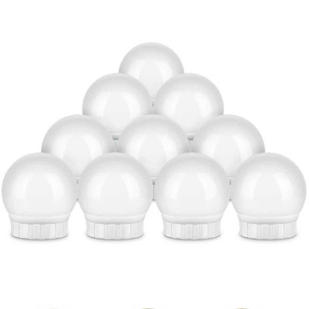 10Pcs Hollywood LED Beleuchtet für Schminkspiegel Schrankleuchte Spiegel Beleuchtung Spiegelleuchte Klemmleuchte Spiegellampe Lampe Schminklicht Retoo