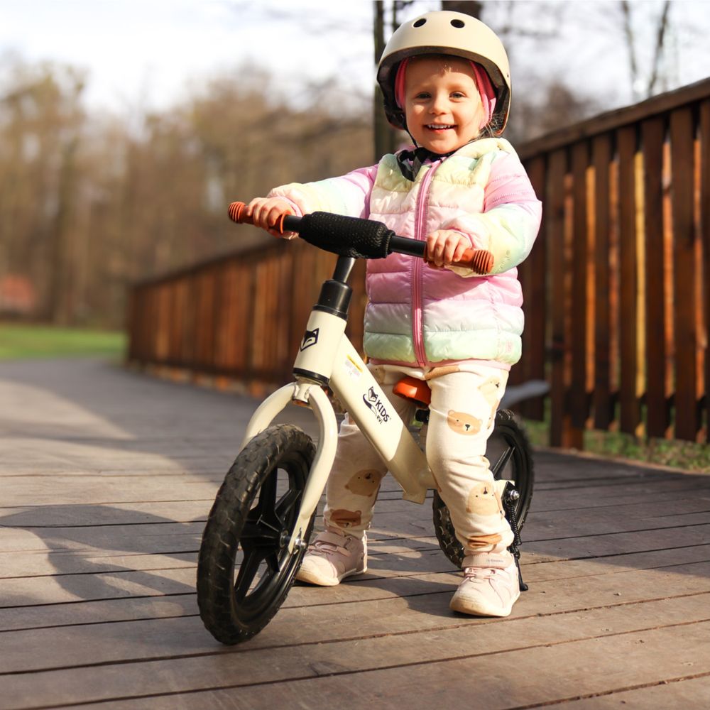 Rowerek biegowy dziecięcy EVI KIDS PREMIUM lekki i stabilny do 35kg ZESTAW