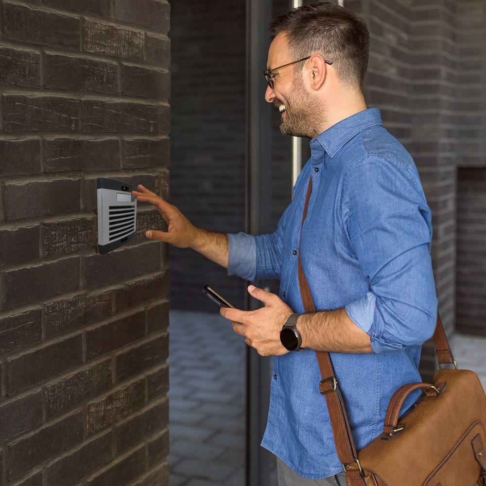 Intercom Gegensprechanlage Einfamilienhaus für Unterputz Türklingel 230 V AC 1 Wohnung Audio-Türsprechanlage Nachname Hintergrundbeleuchtung Retoo