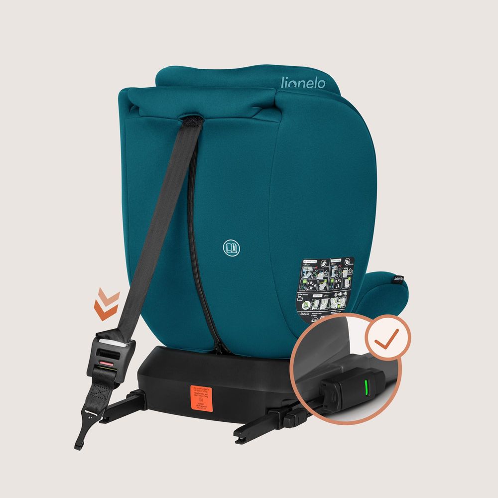 Lionelo Bastiaan i-Size Autokindersitz ab Geburt bis 12 Jahre, ab 0 kg bis 36 kg, i-Size, Isofix + Top Tether - Indigoblau