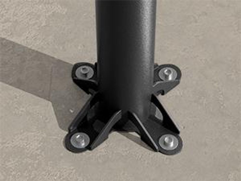 Sonnenschirm Ampelschirm, ∅300cm, 28 Solar-LED-Leuchten, UPF 50+, um 360° drehbar