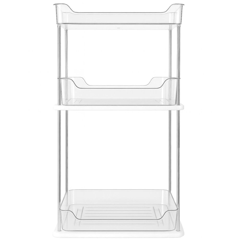 WELLHAUS 3-Stufen Organizer mit Schubladen - Küchen- und Bad-Aufbewahrung, ausziehbares Regal, Kunststoff Standregal, Ordnungssystem