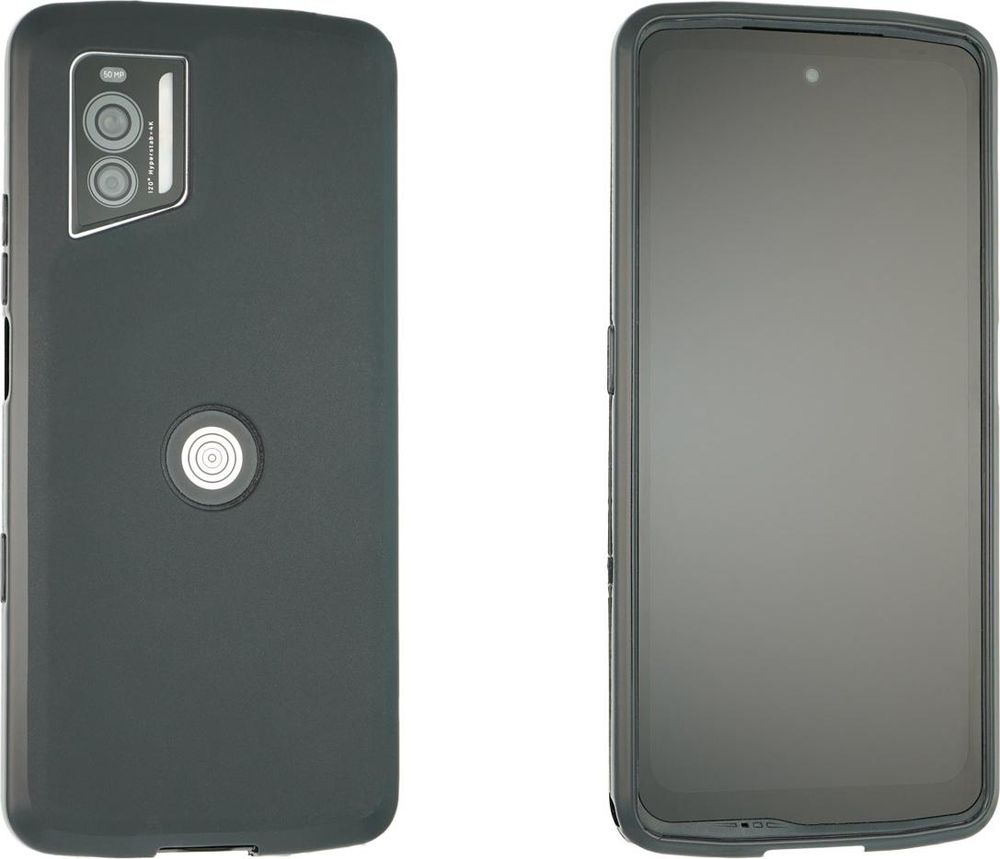 caseroxx Schutz-Hülle TPU-Hülle kompatibel mit Crosscall Stellar-X5 / X5s, Gummi Handy Tasche schwarz – Frontalansicht