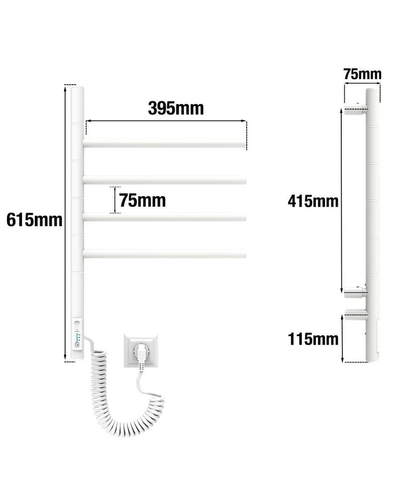 Dimensioni di ELNA Vertical 4: 615 x 395 x 75 mm