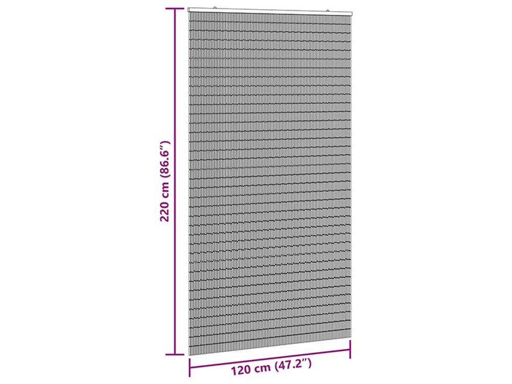 vidaXL Tenda per porta con zanzariera in bambù 120 x 220 cm