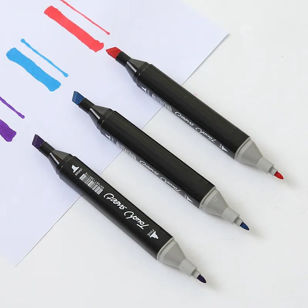 80 Farbige Sketch Stift Set Twin Marker Duo-Fasermaler Alkoholmarker Doppelseitige Permanent Marker mit Tragetasche für Künstler Erwachsene Retoo