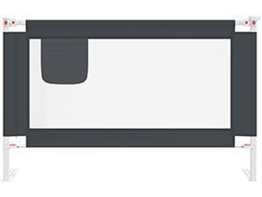 vidaXL Kleinkind-Bettschutzgitter Dunkelgrau 120x25 cm Stoff