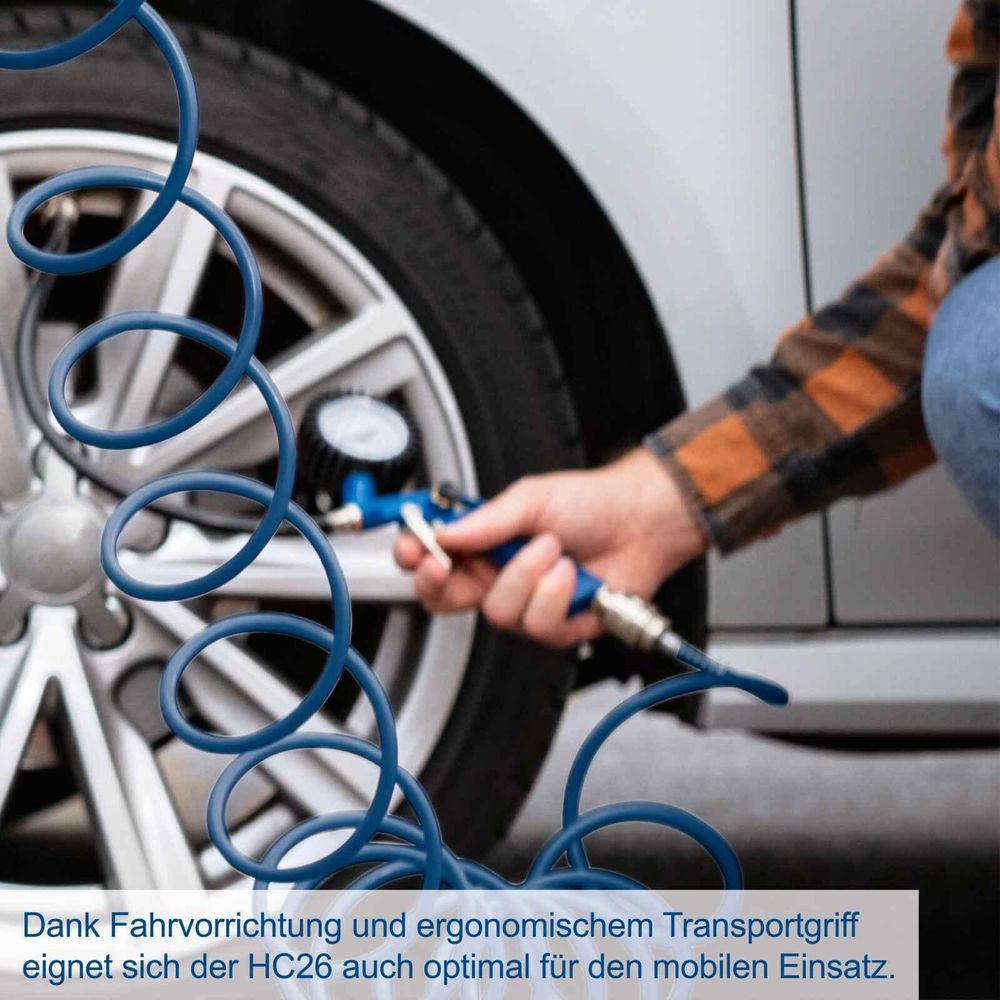 Das Bild zeigt den Kompressor bei der Anwendung.