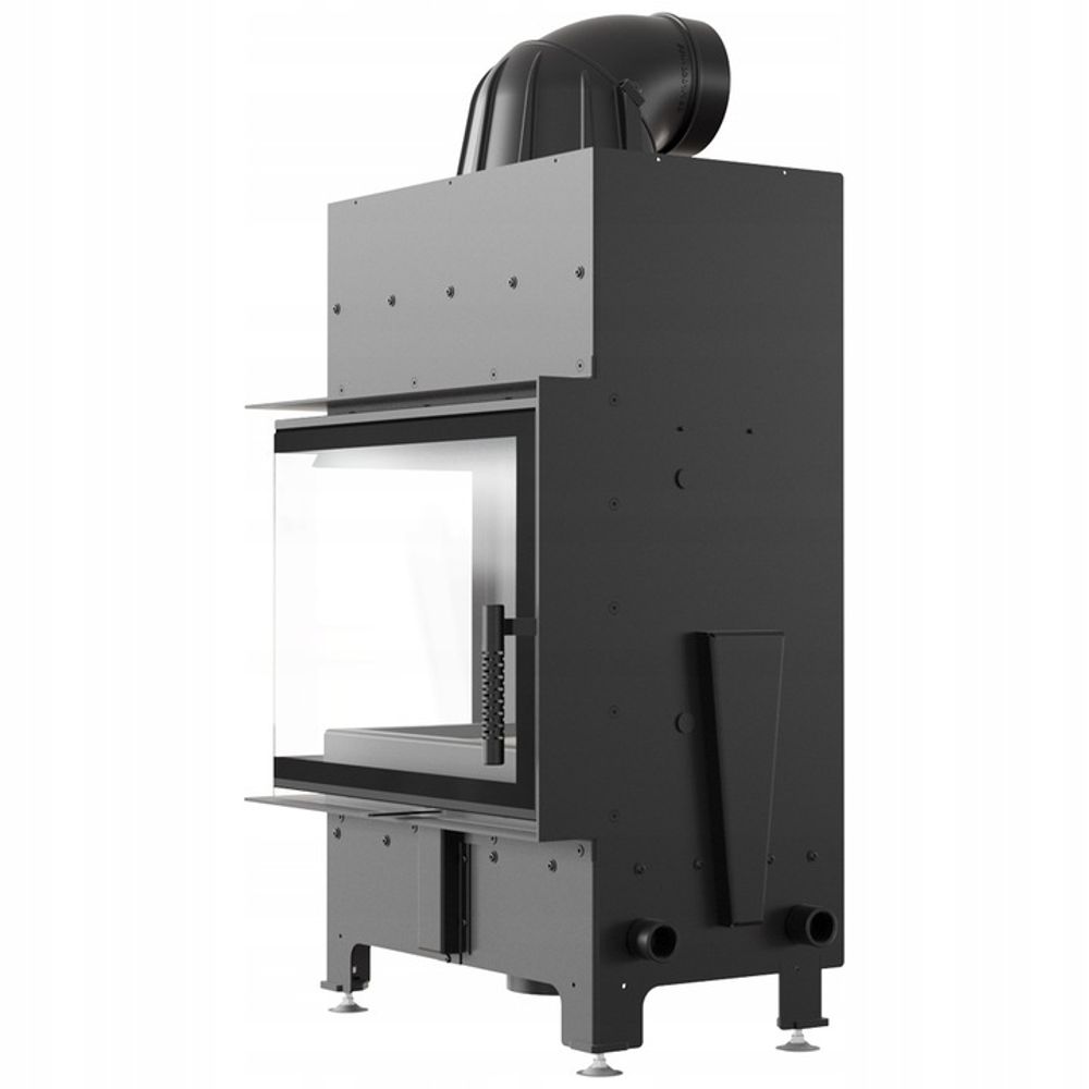 Kamineinsatz Kaminofen KRATKI FLOKI S Links Leistung 8kW KOMPLETTSET zum EINBAU