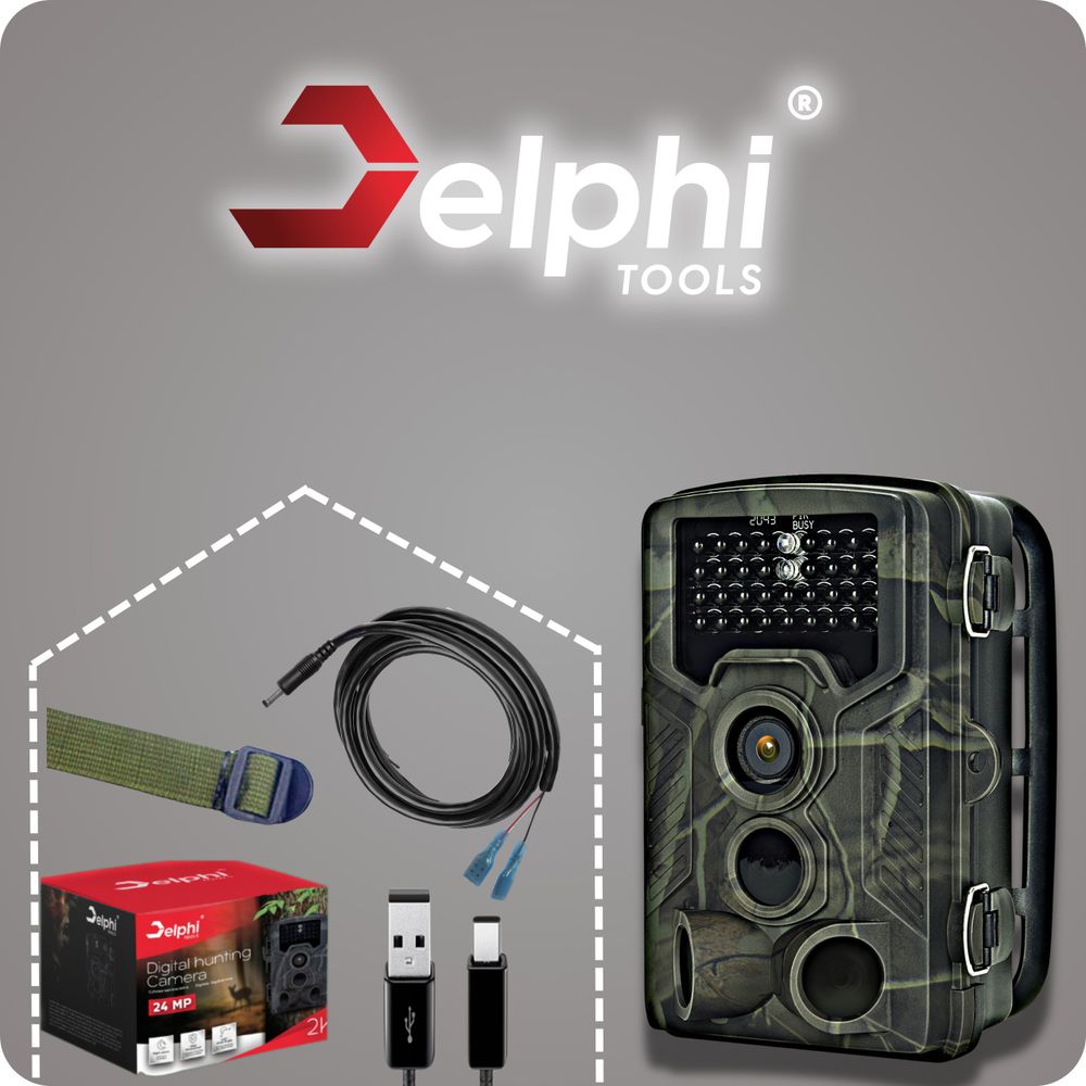 DELPHI 24MP 1080P, IP65, 2,0" dohledové kamery aktivované pohybem
