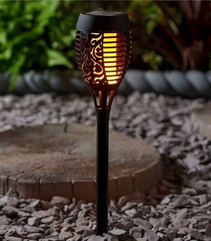 Solarleuchten Garten 8 Stück LED Solar Fackel Gartenfackeln mit Realistischer Flammeneffekt IP65 Solarlampen für Außen Garten Retoo