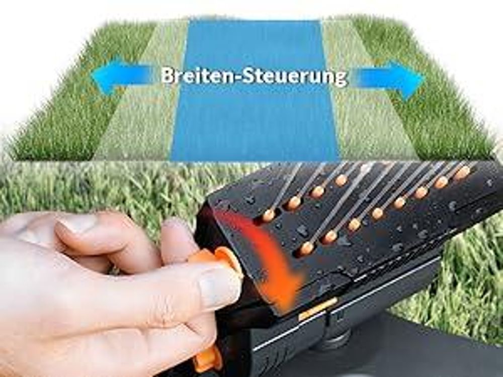 Diivoo Mini Turbo Oszillierender Rasensprenger 16 Düsen Gartensprinkler mit Schnellanschluss und Basis Wassersprinkler Einstellbare Breite Reichweite