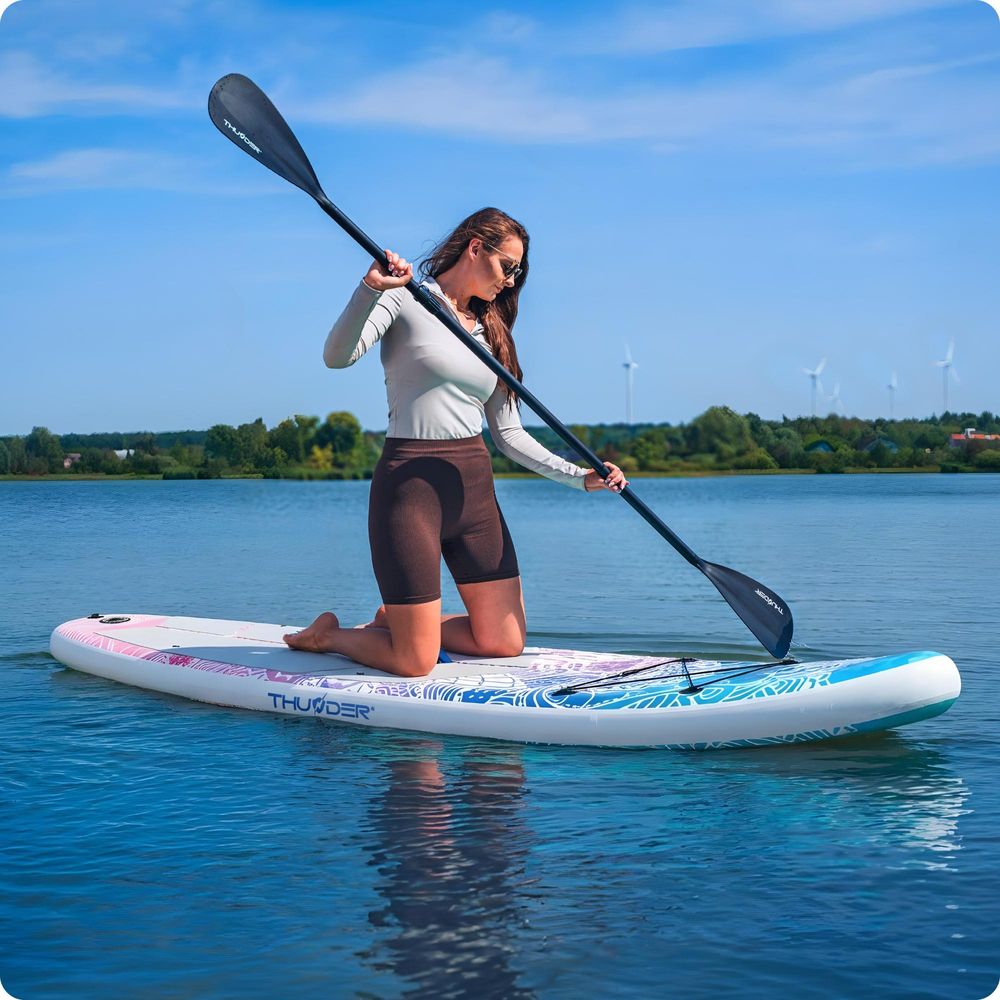THUNDER Aurora Stand Up Paddle Board 350x81x15cm Rosa Blau Weißz bis 150 kg