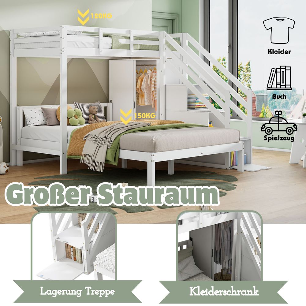 Hochbett mit Stauraum