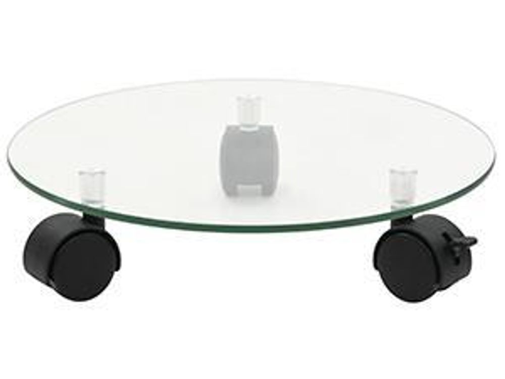 vidaXL Pflanzenständer mit Rollen 2 Stück Hartglas 28 cm Rund