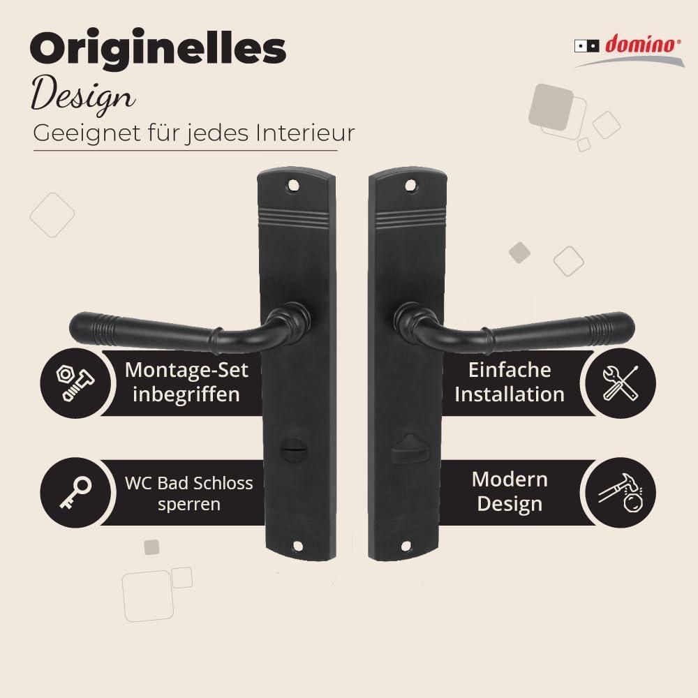 DOMINO Türgriff LOFT BLACK WC-Bad 78