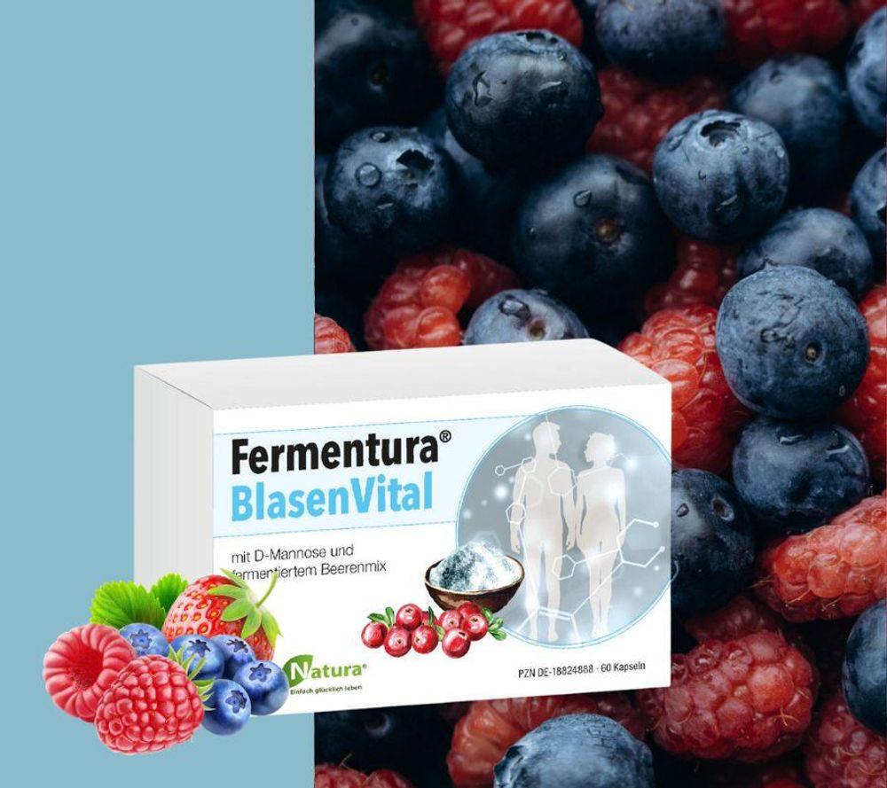 Aura Natura Fermentura Blasenvital - mit D-Mannose, Cranberry-Extrakt - 60 vegane Kapseln