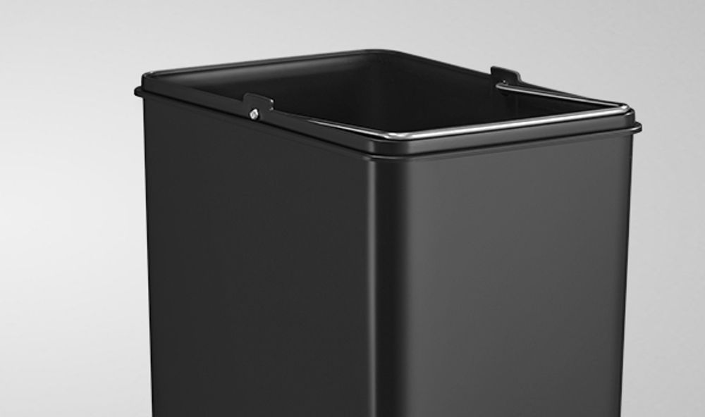 SONGMICS Mülleimer 30L Treteimer 2 x15L Edelstahl Abfalleimer mit Trennsysteme und 2 Inneneimer LTB30H