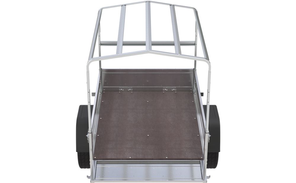 Kipper Anhänger 750 kg Garden Trailer 150 KIPP 150x106 cm [mit Hochplane, Hochspriegel und Stützrad]