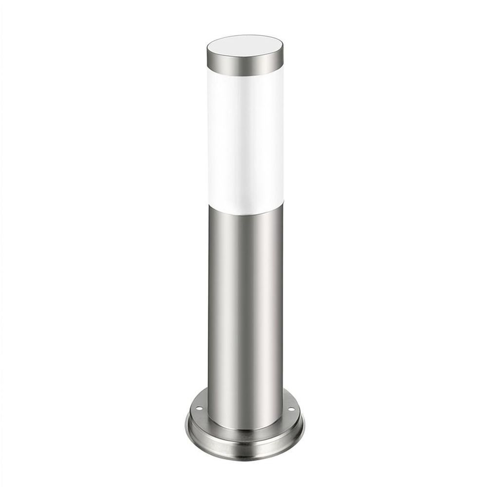 MasterLED Außenleuchte E27 IP44 Pollerleuchte Edelstahl 45cm Silber Wegeleuchte Gartenbeleuchtung Sockelleuchte