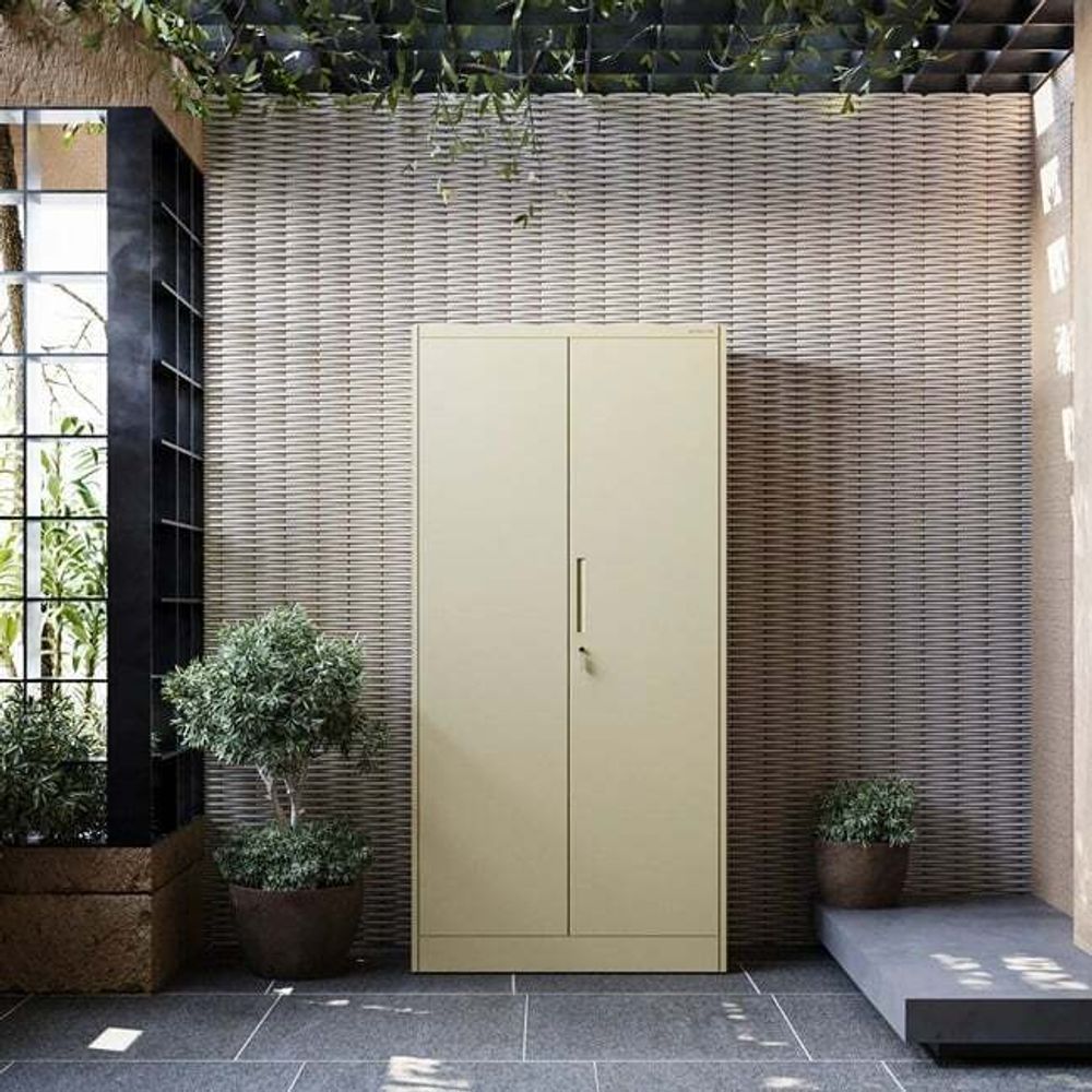 Metallschrank C34 Aktenschrank Werkzeugschrank Umkleideschrank Spind Flügeltüren Kleiderstange Pulverbeschichtung Metall Abschließbar 185 cm x 90 cm x 45 cm (H x B x T) Farbe: Grau