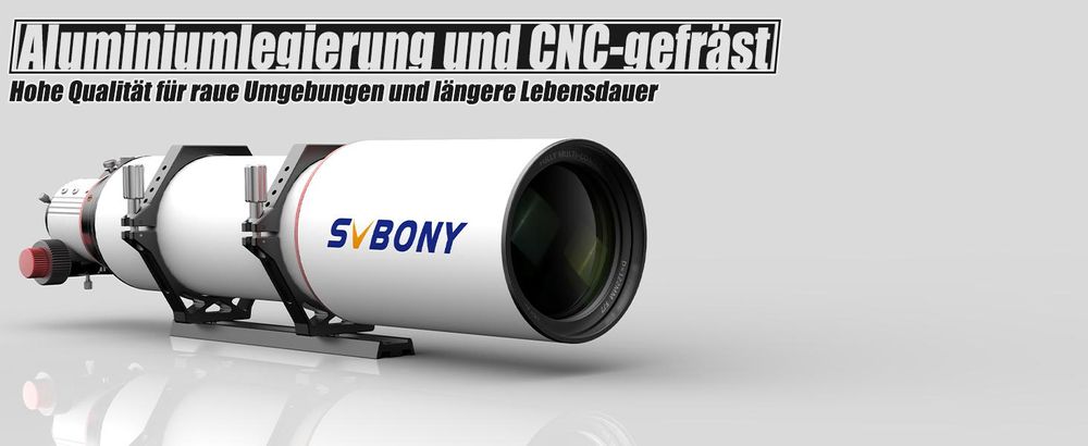 Svbony SV550 APO Refraktor Teleskop, 122F7 FPL51 ED Triplet APO OTA, FMC Dual Speed Fokussiere Apochromatischer Teleskops für Deep Sky