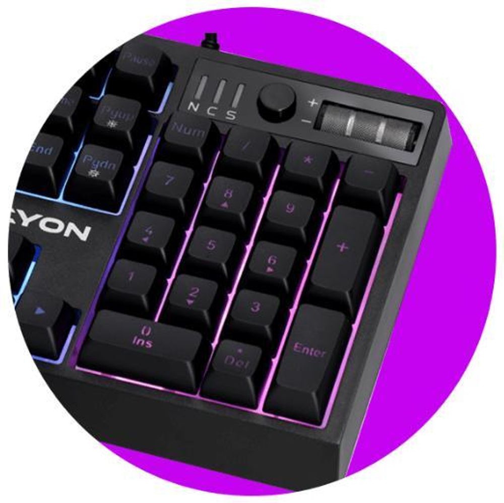 Klawiatura dla graczy PREYON Long Claw Alpha Keyboard - 104 klawisze funkcyjne - Podświetlenie RGB - Dodatkowe klawisze - Rolka głośności - Anti-ghosting - Zdejmowana podpórka magnetyczna - Przycisk wyłączania/włączania podświetlenia