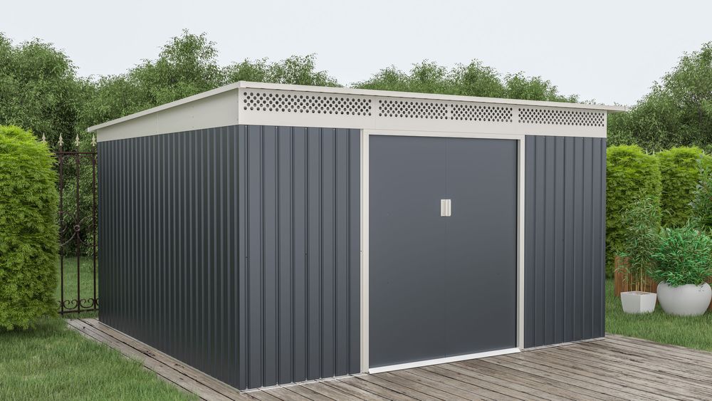Einfache Montage des Gartenhauses G21 GRAH 1132
