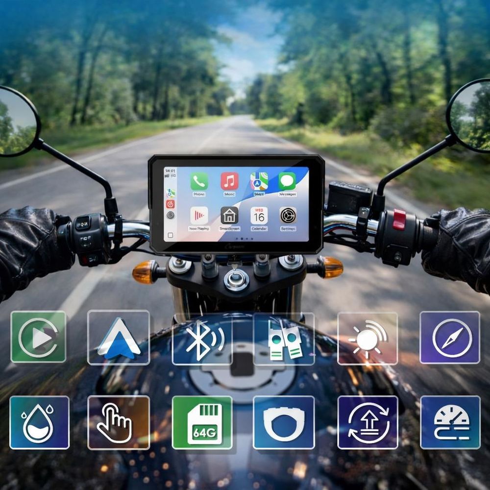 Alt: motocyklový displej FARROT smart systém navigácia motorka