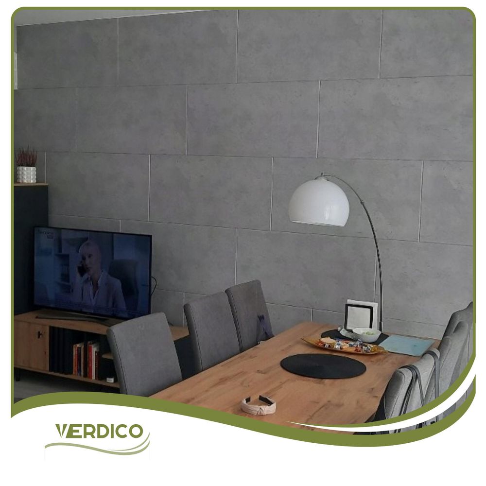 Verdico | 3D Wandpaneele Polystyrol - Grau - 100x50 Cm - Architektonischer Beton - Deckenpaneele - 0,5 m2