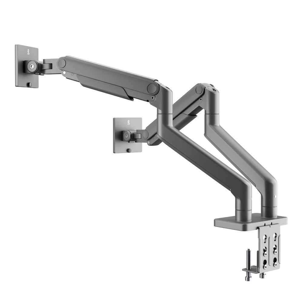Monitor Halterung für 2 Monitore für 17 bis 45 Zoll Monitorarm Bildschirmhalterung Metall