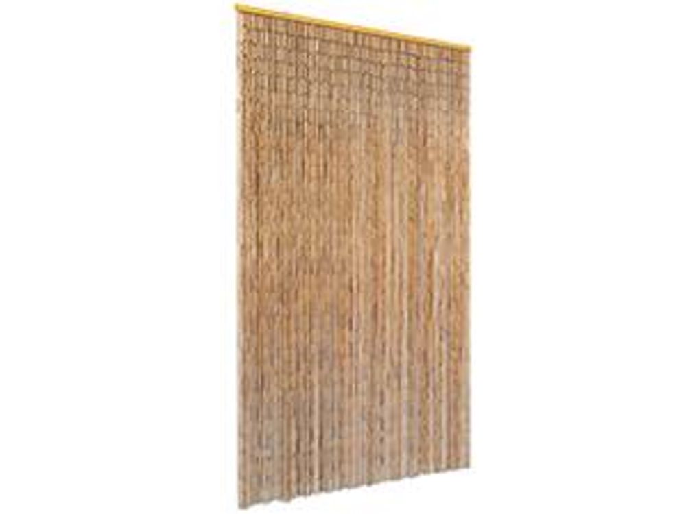 vidaXL Tenda per porta con zanzariera in bambù 120 x 220 cm
