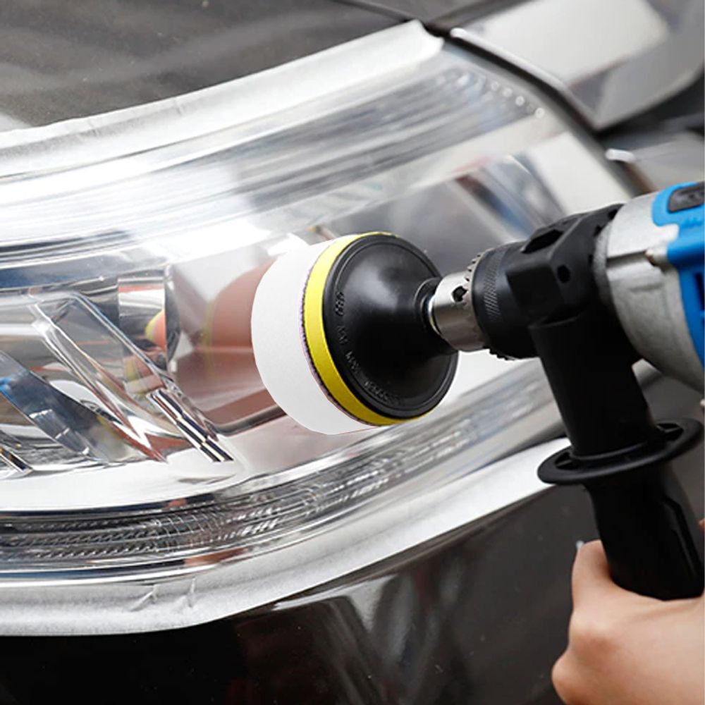 Scheinwerfer Aufbereitungs Set mit 88g Polier Läpppaste 12-tlg, Polierset für matte und blinde Scheinwerfer, Reparatur Frontscheinwerfer Politur Retoo