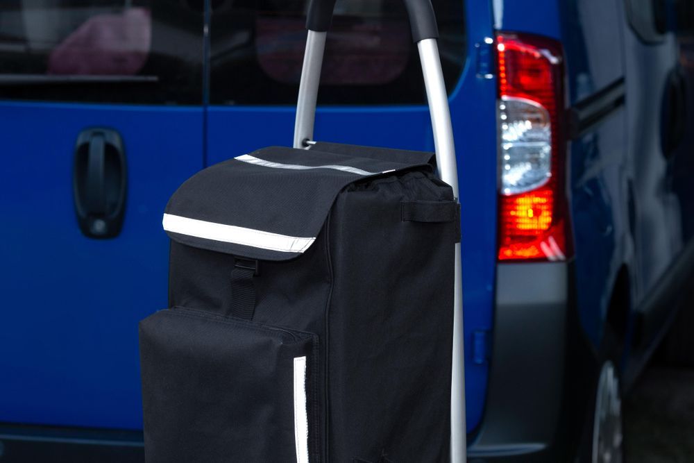Meister Einkaufstrolley 56 Liter Extra große Reifen Mit Kühlfach Einkaufsroller