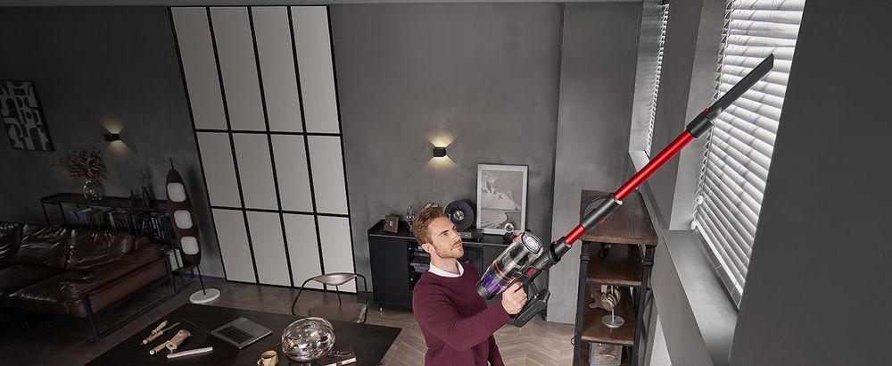 Ultenic U16 Flex Akku Staubsauger Kabellos 75000PA/70 min, Akkustaubsauger mit Touchscreen und Ladestation, 180°flexibles Biegegelenk, selbststehendes