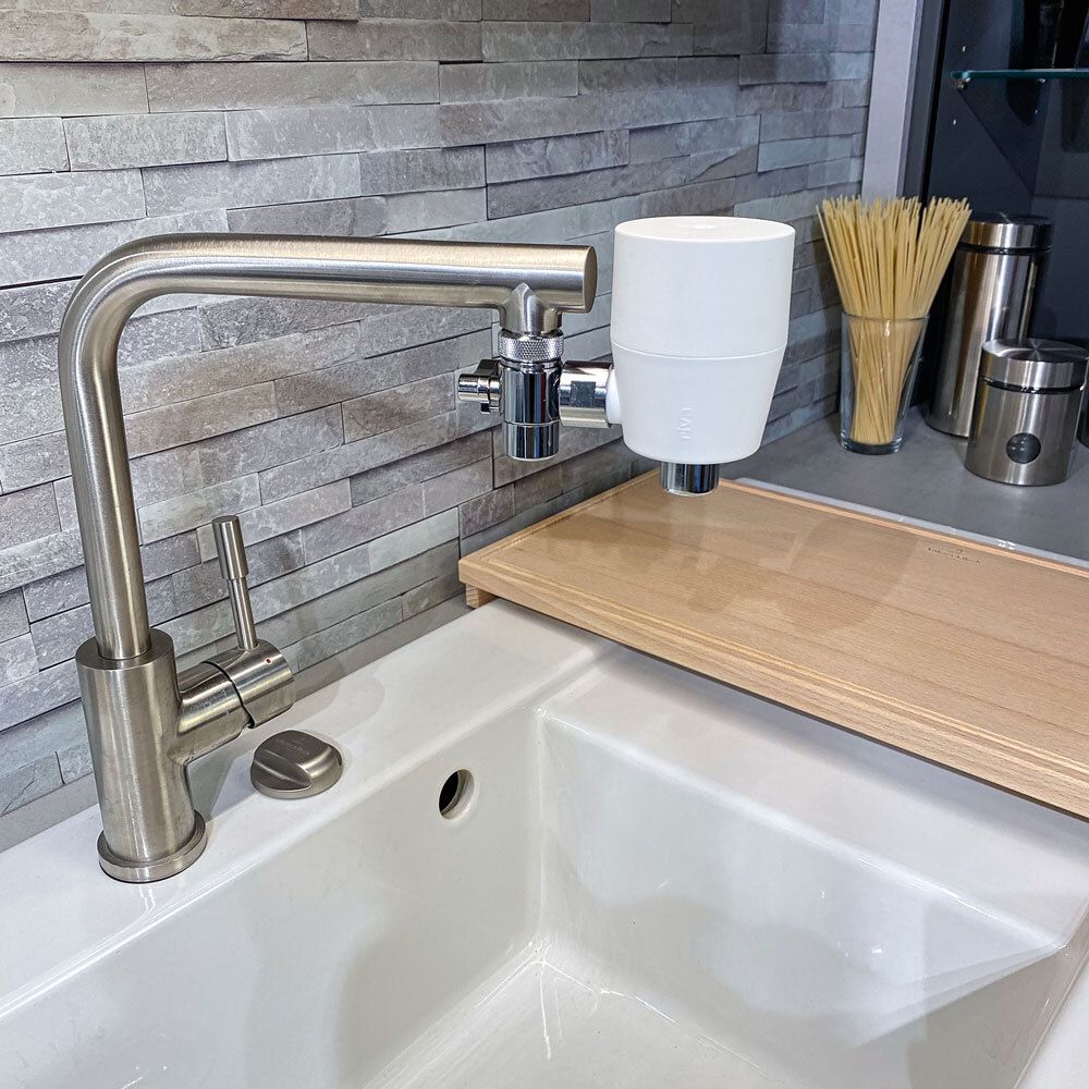 rivaALVA-S Jova EM Wasserfilter am Wasserhahn mit EM-Keramik - Schwarz