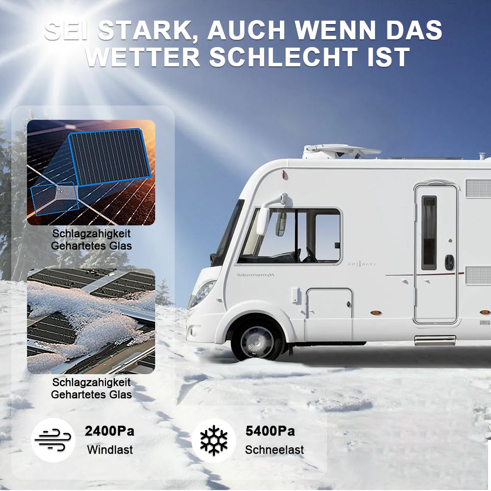 250W Wohnmobil Set Solaranlage Komplettpaket Solarmodul Mit Montage PV Halterung
