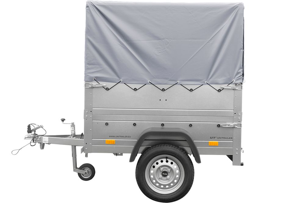 Neuanhänger Kipper ungebremst GARDEN TRAILER 150 KIPP mit zusätzlichen Bordwänden, Stützrad, Hochplane und Hochspriegel