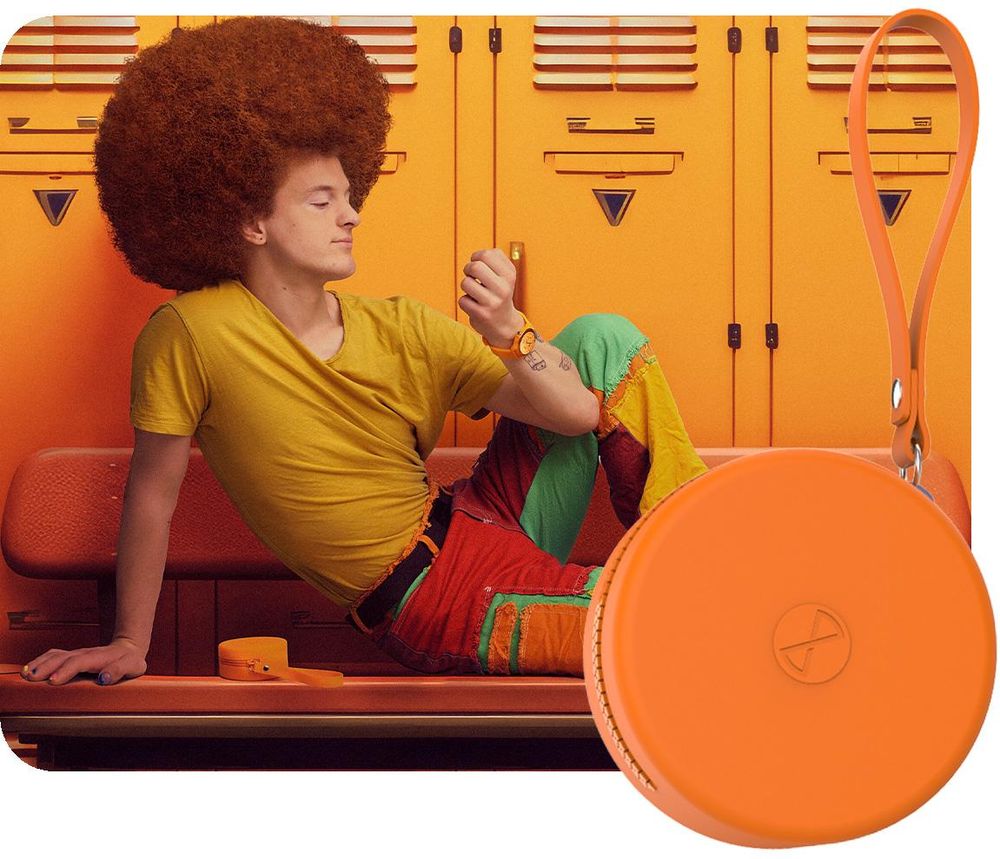 Forever Colorum CW-300 Smartwatch Tracker Wodoodporny IP68 Wielofunkcyjna bransoletka Zegarek Bluetooth sterowanie muzyką dla Android iOS Pomarańczowy