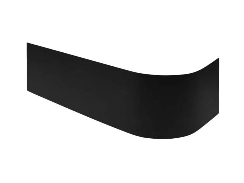 AQUA for you | Badewanne - BESCO AVITA - Eckbadewanne - 170x75 cm - LINKS - Schwarz - mit Schürze, Füßen, Ablaufgarnitur, Rechteck Badewanne
