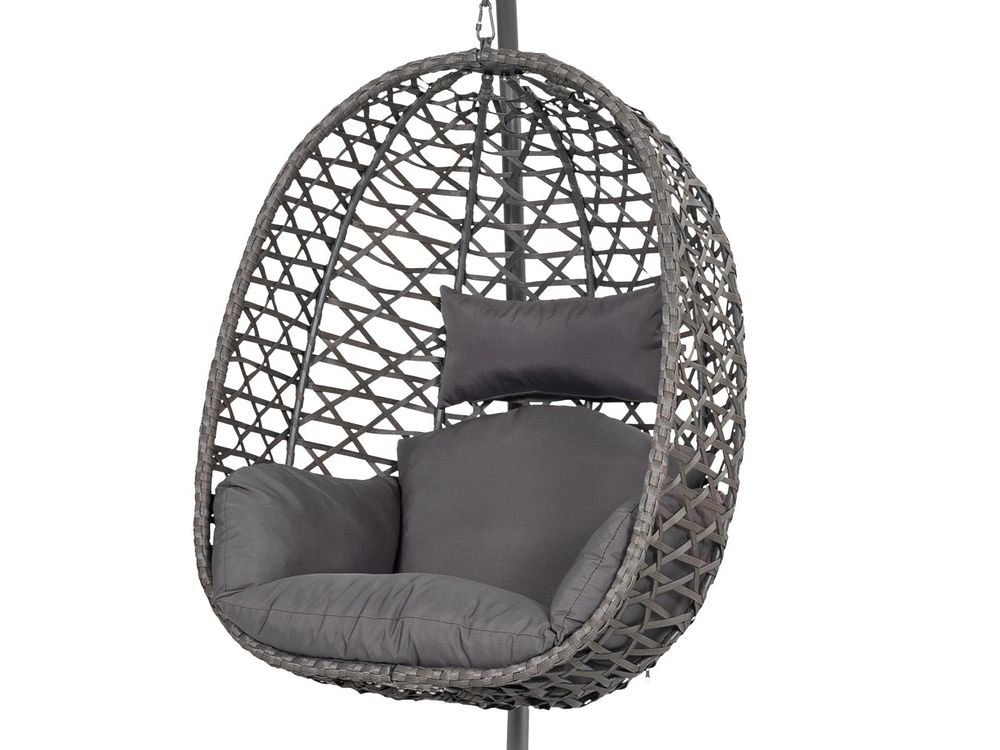Avestar Outdoor-Schaukel-Hängesessel in Eiform mit weichem Kissen