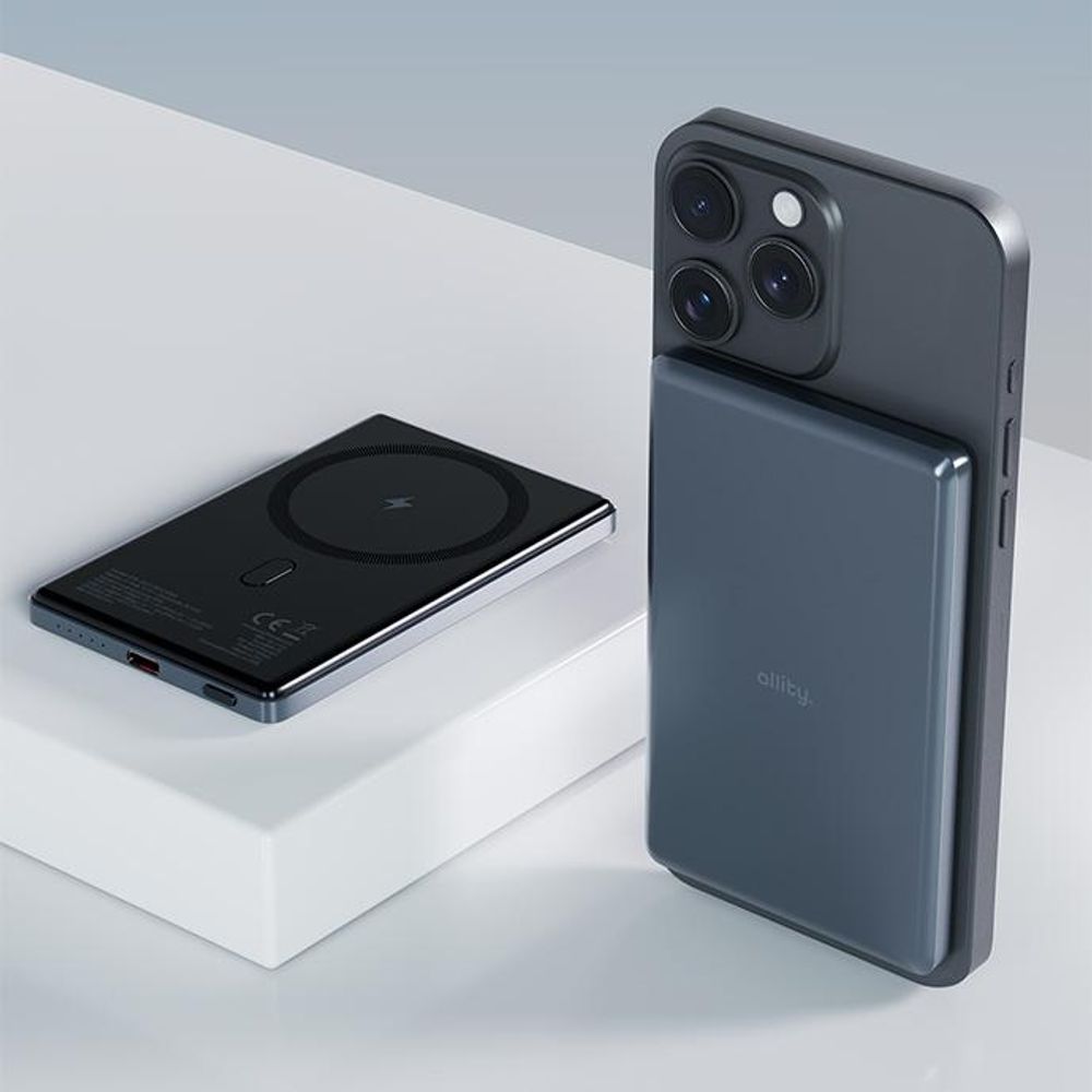 Allity Powerbank Wireless APB-300 PD QC 20W 5000 mAh Grau Magnetisch