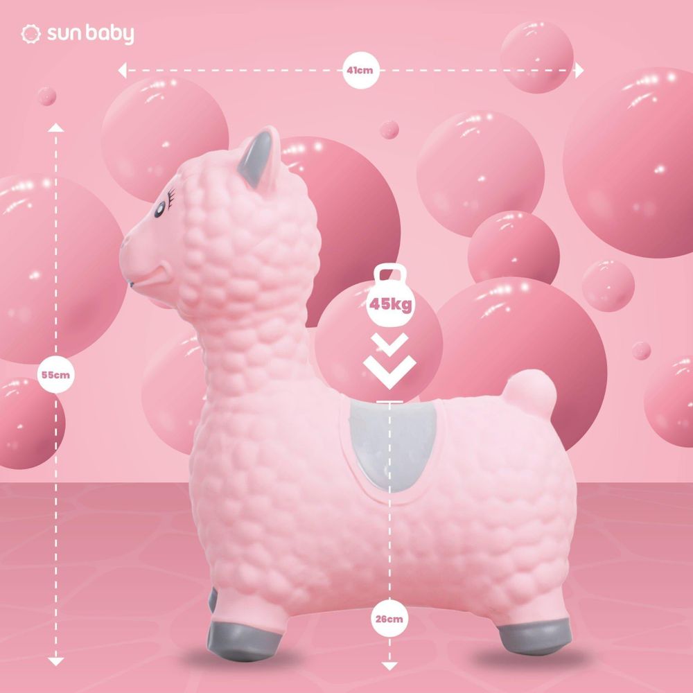 Springdier alpaca met afmetingen en maximaal draaggewicht