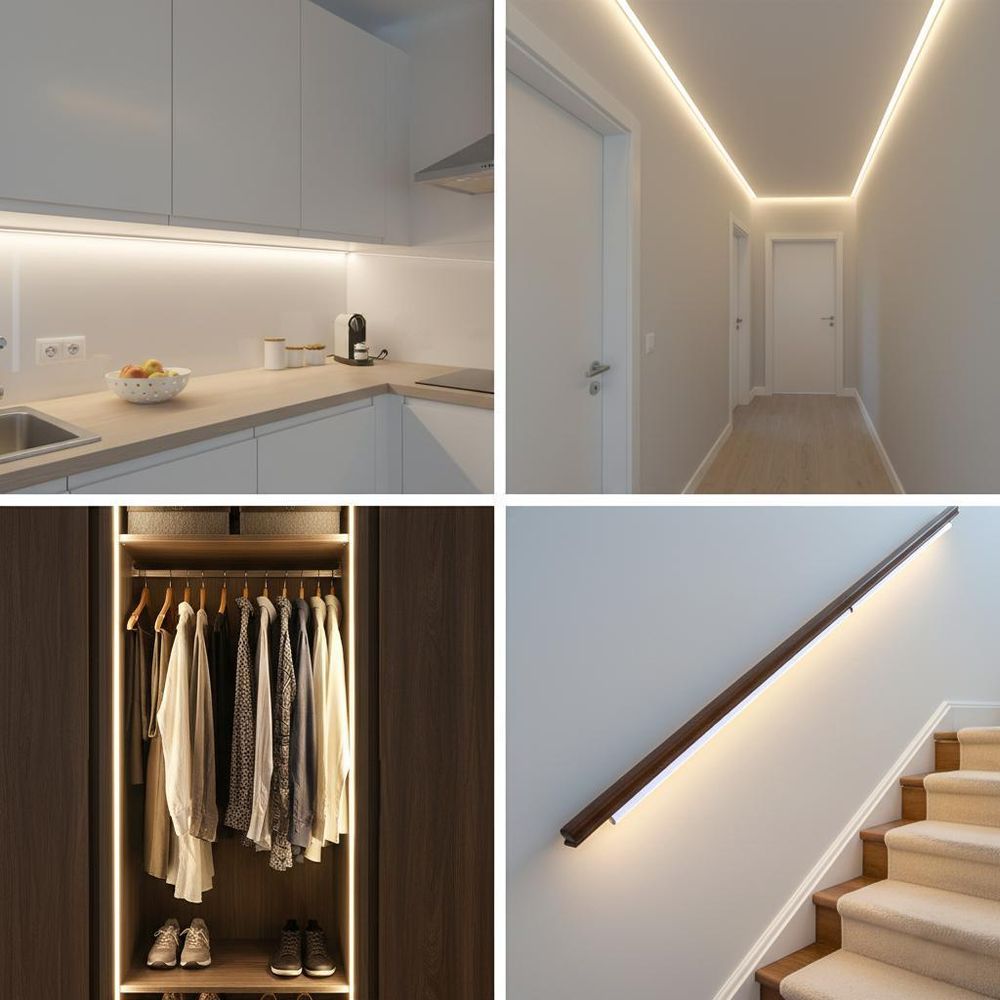MasterLED Eckprofil Aluminium 1m – LED Leiste Winkelprofil mit Milchabdeckung – Inkl. Endkappen & Halterung