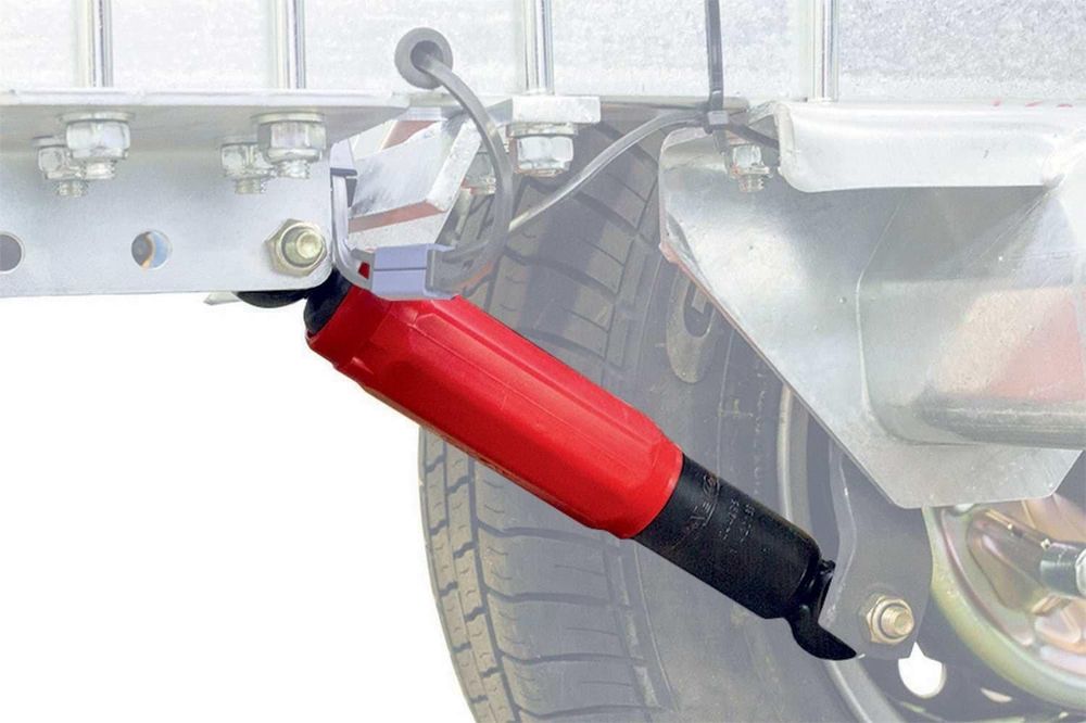 AL-KO Achsstoßdämpfer Octagon PLUS rot, 2er Set für PKW-Anhänger bis 1800 kg
