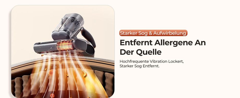 JIGOO J300 Pro Matratzenreiniger: 550W, 14kPa, UV-C & 60°C Heißluft, 99,9% Milbenentfernung