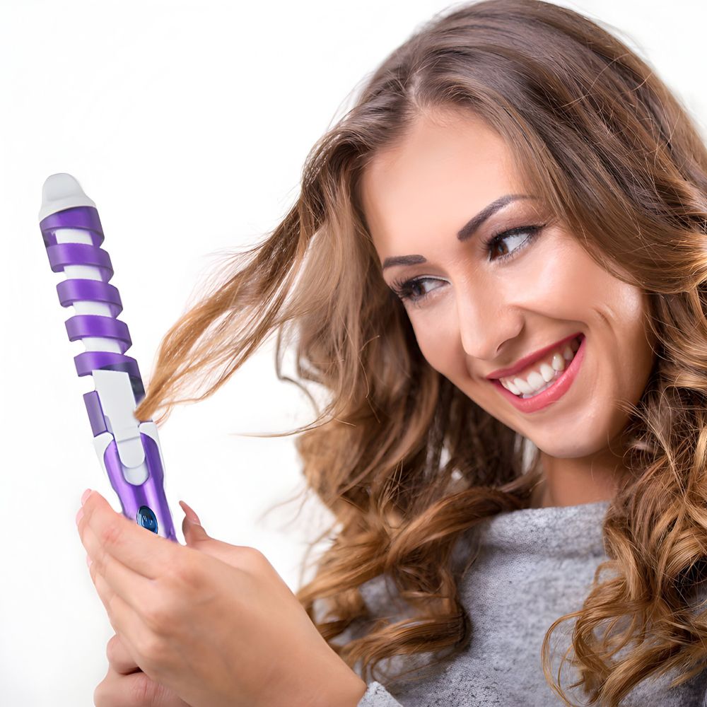 Lockenstab Keramik Lockenwickler Haar Rollen Styling Lockenstäbe Große und Kleine Locken Keramikbeschichtung Schnelle Erwärmung Curling Iron Wand Violett Retoo
